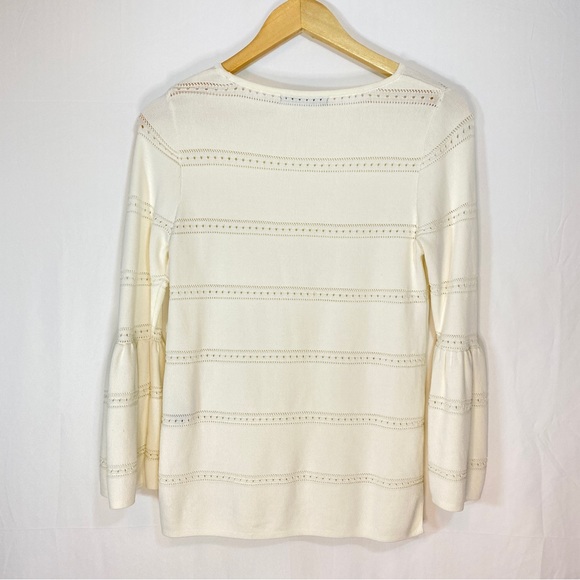 Avec bell sleeve sweater, cream/ivory, size XS - Picture 2 of 6